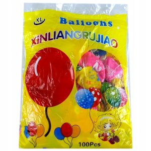 Balony zwykłe z nadrukiem M 100 szt./opak. 25 cm mix kolorów 2 opak.