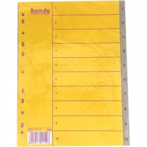 Segregator przekładka szara numerowana 1-10 Handy 40 szt