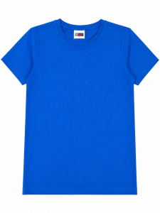 T-shirt damski niebieski 100% bawełna krótki rękaw dekolt okrągły S 5 szt