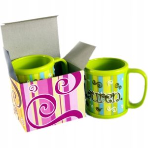 Kubek plastikowy ozdobny 300 ml zielony 36 szt