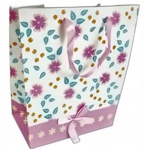 Torebka prezentowa papierowa z wstążką 35x32 cm 210 g 10 szt