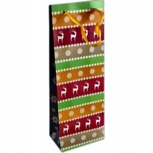 Torebka prezentowa na koniak 36x13 cm Boże Narodzenie mix wzorów 24 szt