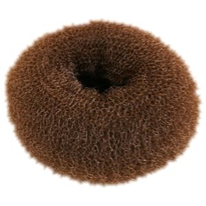 Gumka do włosów kokówka typu donut 10 cm brązowa 36 szt