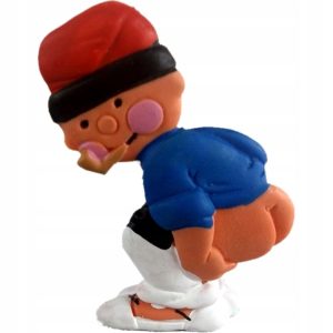 Figurka dekoracyjna chłopca gumowa pastelowa 6 cm 60 szt