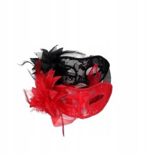 Maska wenecka na oczy wiązana elegancka Halloween bal maskarada 24 szt.