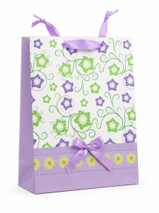 Torebka prezentowa papierowa z wstążką 35x32 cm 210 g 60 szt