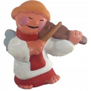 Figurka gumowa aniołek muzykant 7 cm Boże Narodzenie 60 szt