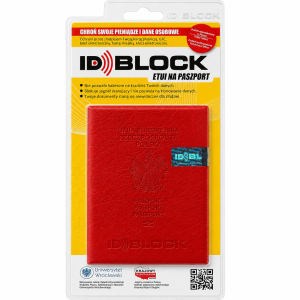 Etui na paszport ID BLOCK 13x9 cm PCV czerwone produkt polski 18 szt