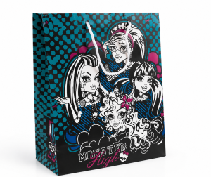 Torebka prezentowa laminowana dla dzieci 23x18 cm Monster High 10 szt