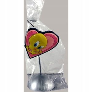 Stojak na notatki Tweety gumowe serce 10 cm 6 szt