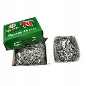 Agrafki metal. krawieckie biurowe srebrne 20 mm 2000 szt./opak. 25 opak.