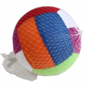 Kolorowa piłka sportowa 15 cm w siatce dla dzieci 4 szt