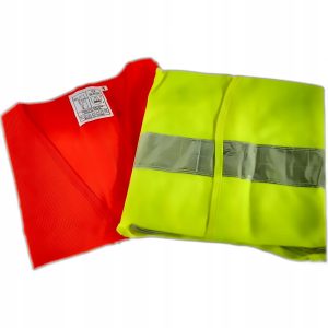 Kamizelka odblaskowa pomarańczowa S-XL 100% poliester 3 szt