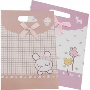 Torebka prezentowa ozdobna na rzep 27x19 cm gruby papier 250 g 48 szt