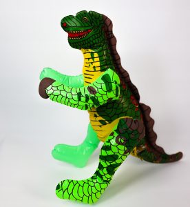 Zabawka dmuchana dinozaur na plażę 30 cm mix kolorów 10 szt