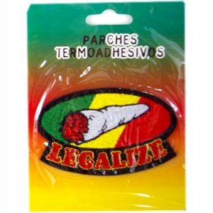 Naszywka aplikacja Rastaman Legalize 8x5 cm mix kolorów 24 szt