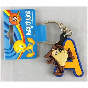 Brelok do kluczy gumowy Looney Tunes Taz 4.5 cm mix kolorów 12 szt