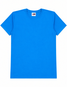 T-shirt damski niebieski bawełniany krótki rękaw S/M 50 szt